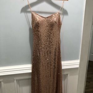 Watters & Watters Rose gold gown